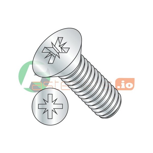 Newport Fasteners #6-32 x 3/8 in Pozidriv Flat Machine Screw, Zinc Plated Steel, 10000 PK 754512 - main